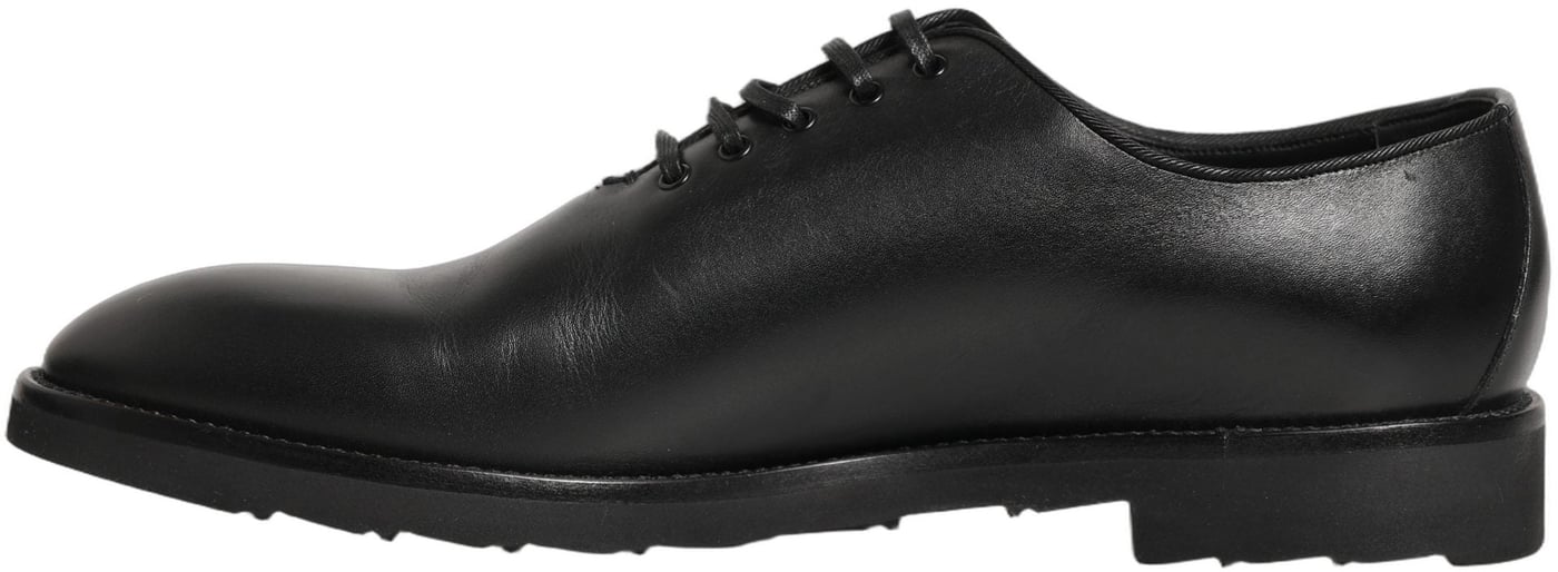 Dolce & Gabbana Black Leather Men Oxford Dress Formal Shoes