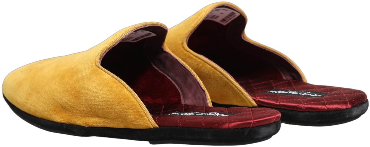 Dolce & Gabbana Yellow Suede Slides Flat Slipper Men Shoes