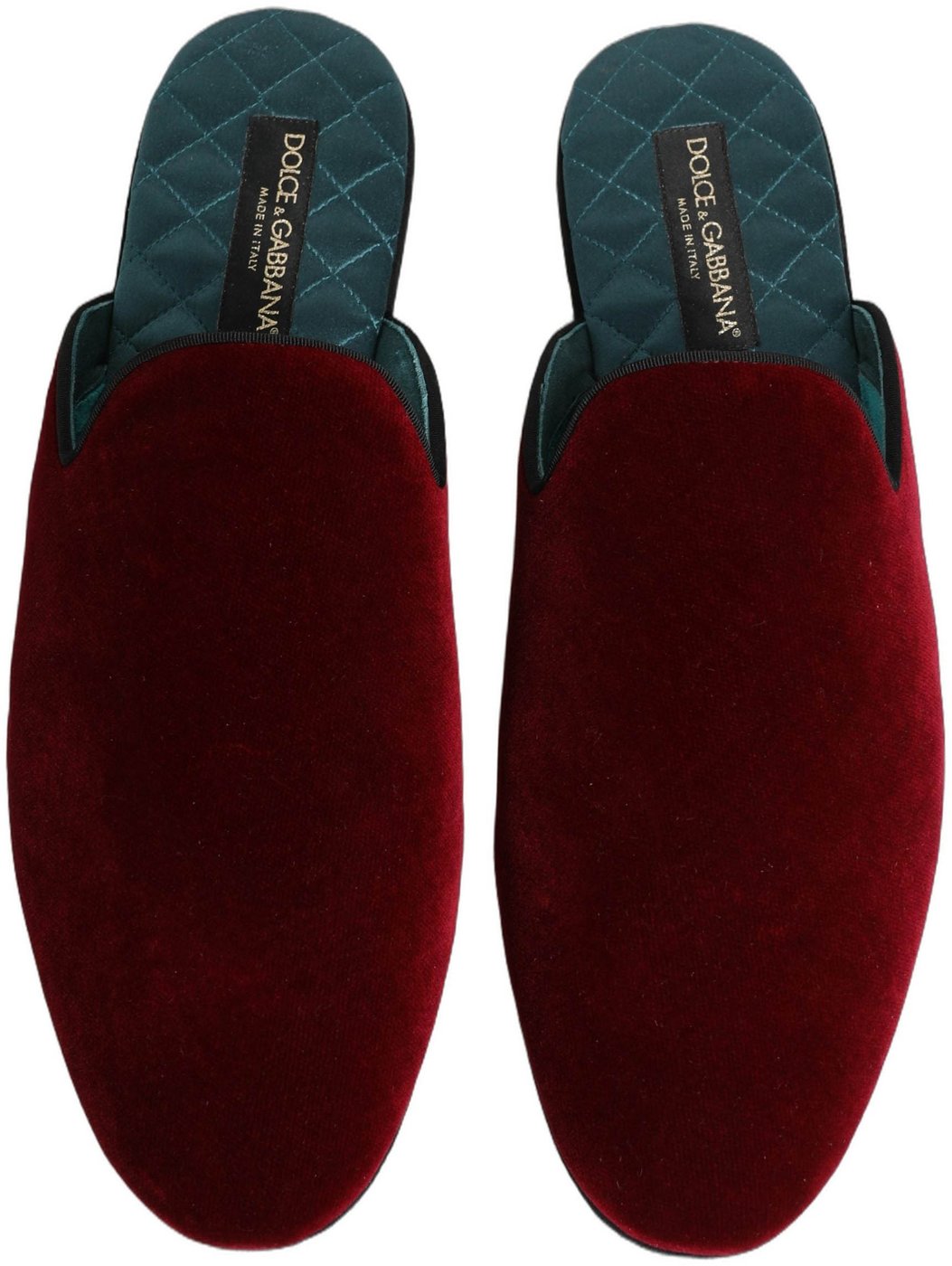 Dolce & Gabbana Red Suede Slides Flat Slipper Men Shoes