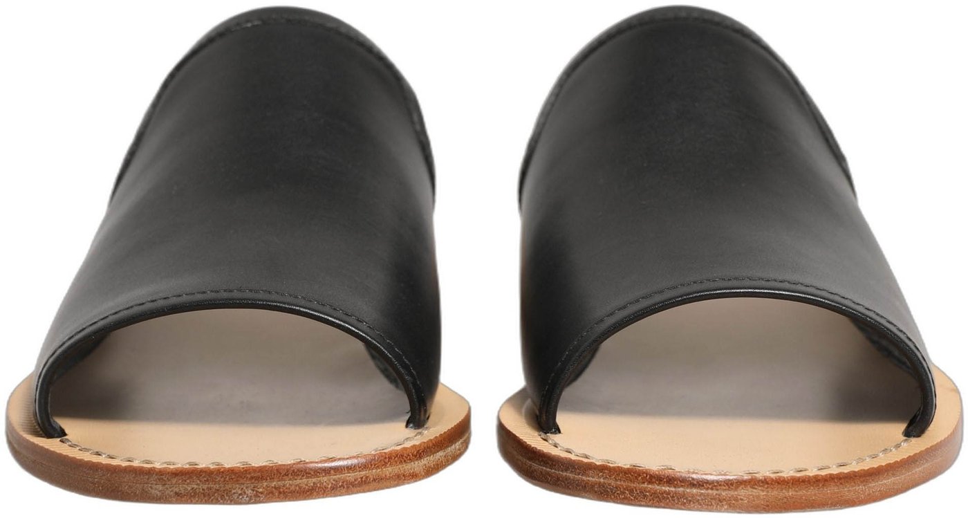 Dolce & Gabbana Brown Leather Slides Sandals Flats Men Shoes