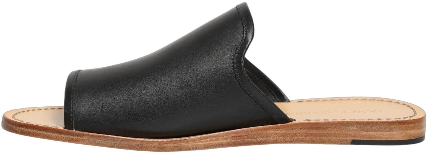 Dolce & Gabbana Brown Leather Slides Sandals Flats Men Shoes