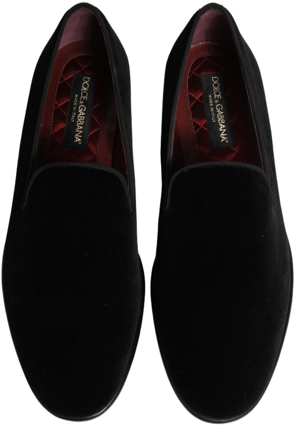 Dolce & Gabbana Black Velvet Loafers Formal Men Dress Shoes