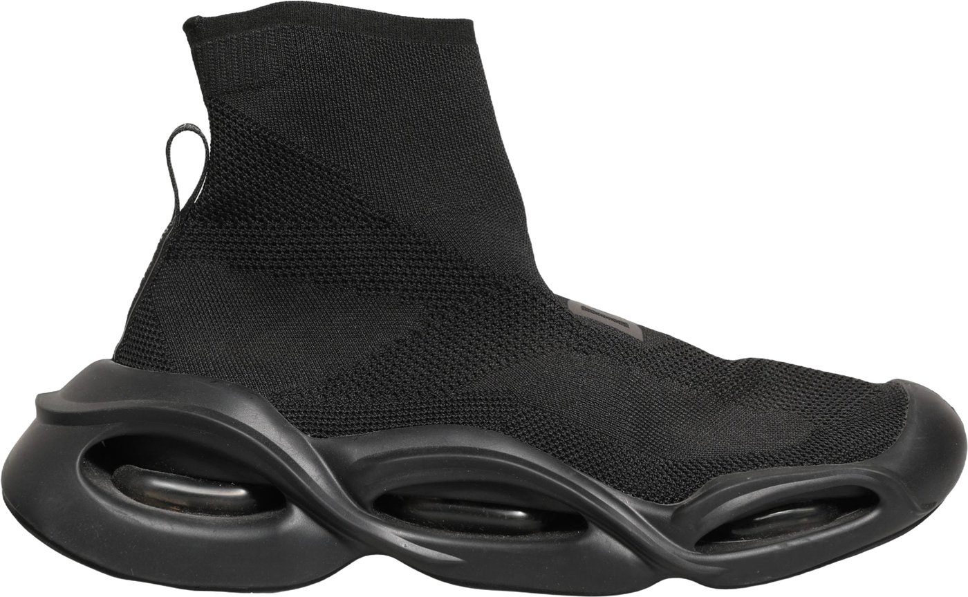 Dolce & Gabbana Black Slip On Wave Socks Men Sneakers Shoes
