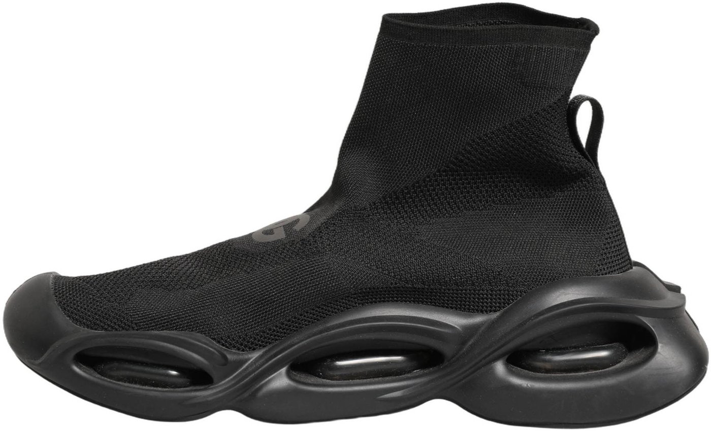 Dolce & Gabbana Black Slip On Wave Socks Men Sneakers Shoes