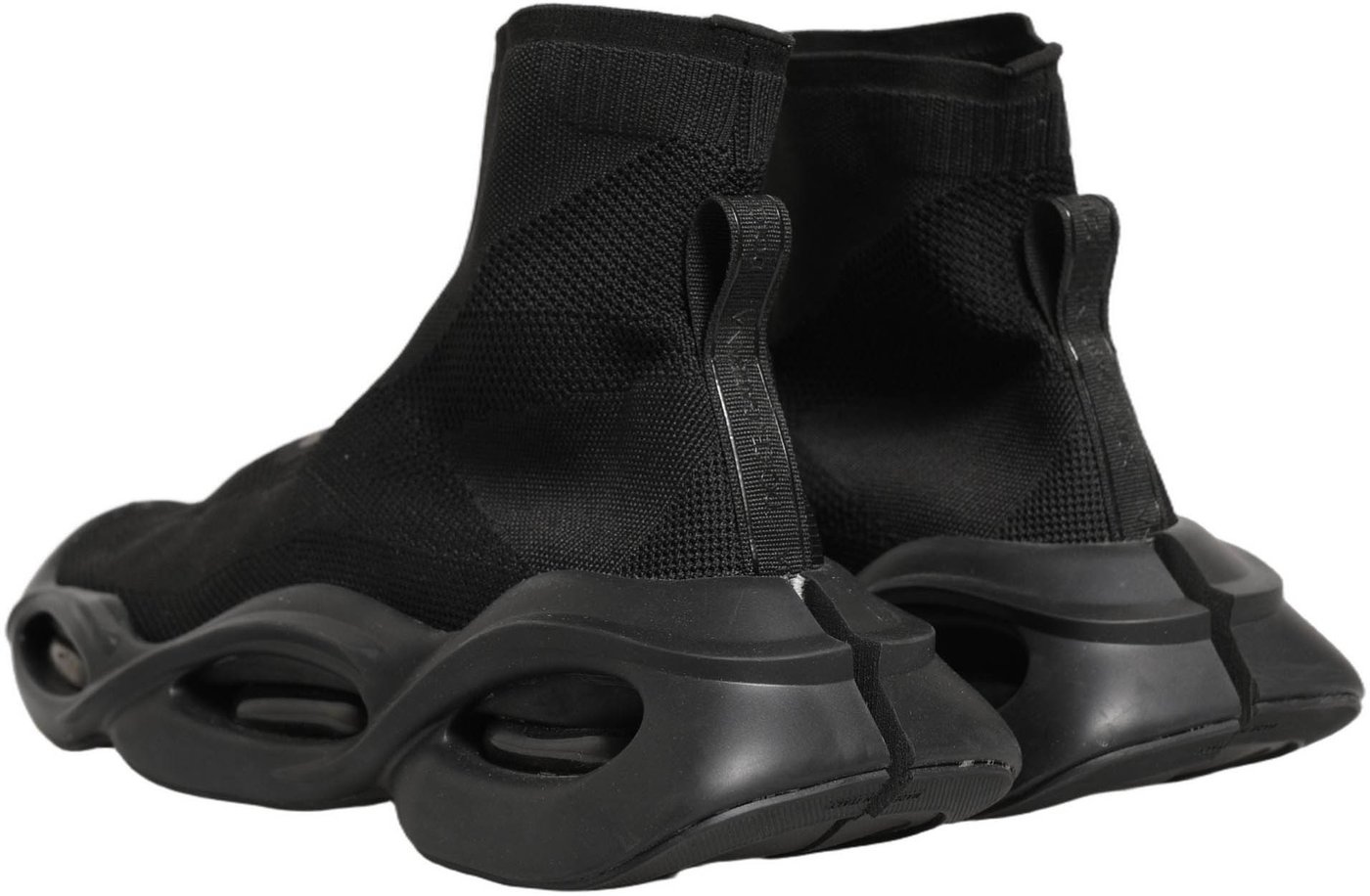 Dolce & Gabbana Black Slip On Wave Socks Men Sneakers Shoes