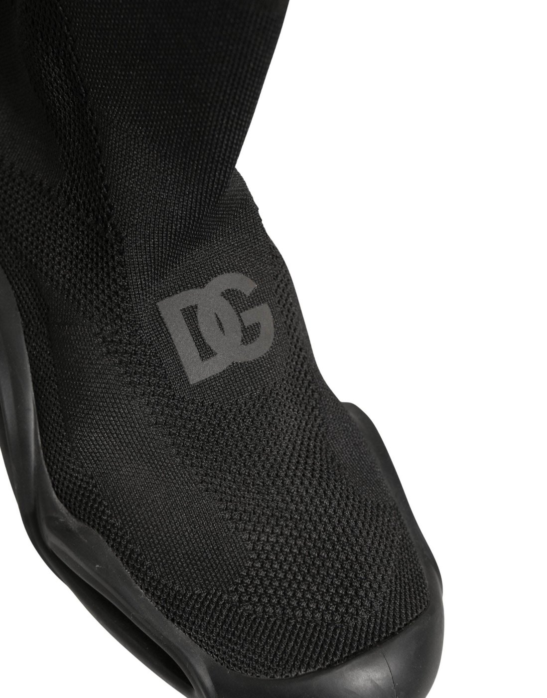 Dolce & Gabbana Black Slip On Wave Socks Men Sneakers Shoes