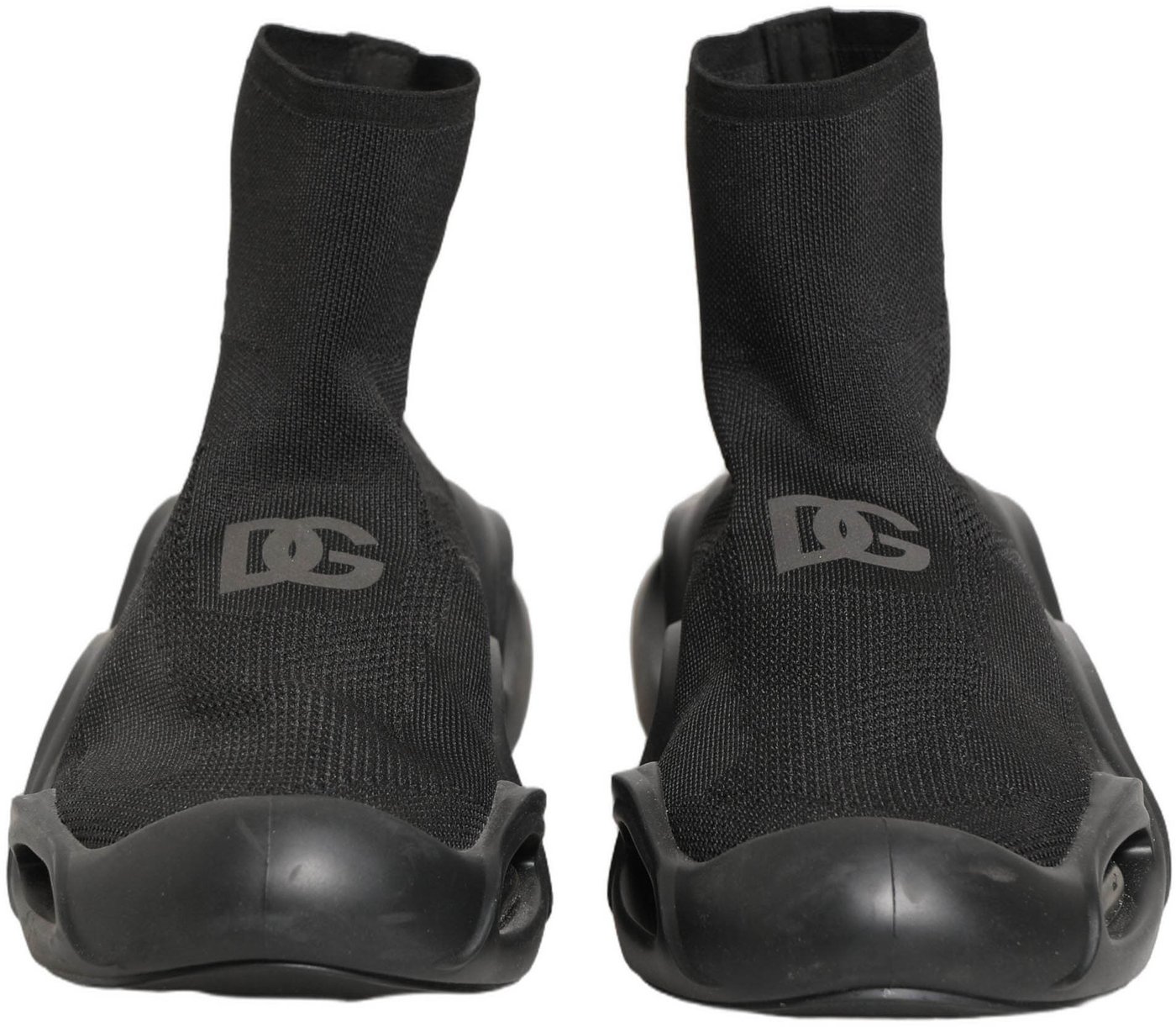Dolce & Gabbana Black Slip On Wave Socks Men Sneakers Shoes