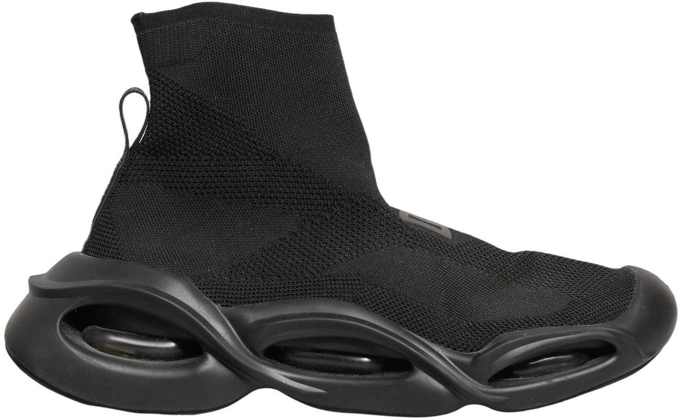 Dolce & Gabbana Black Slip On Wave Socks Men Sneakers Shoes
