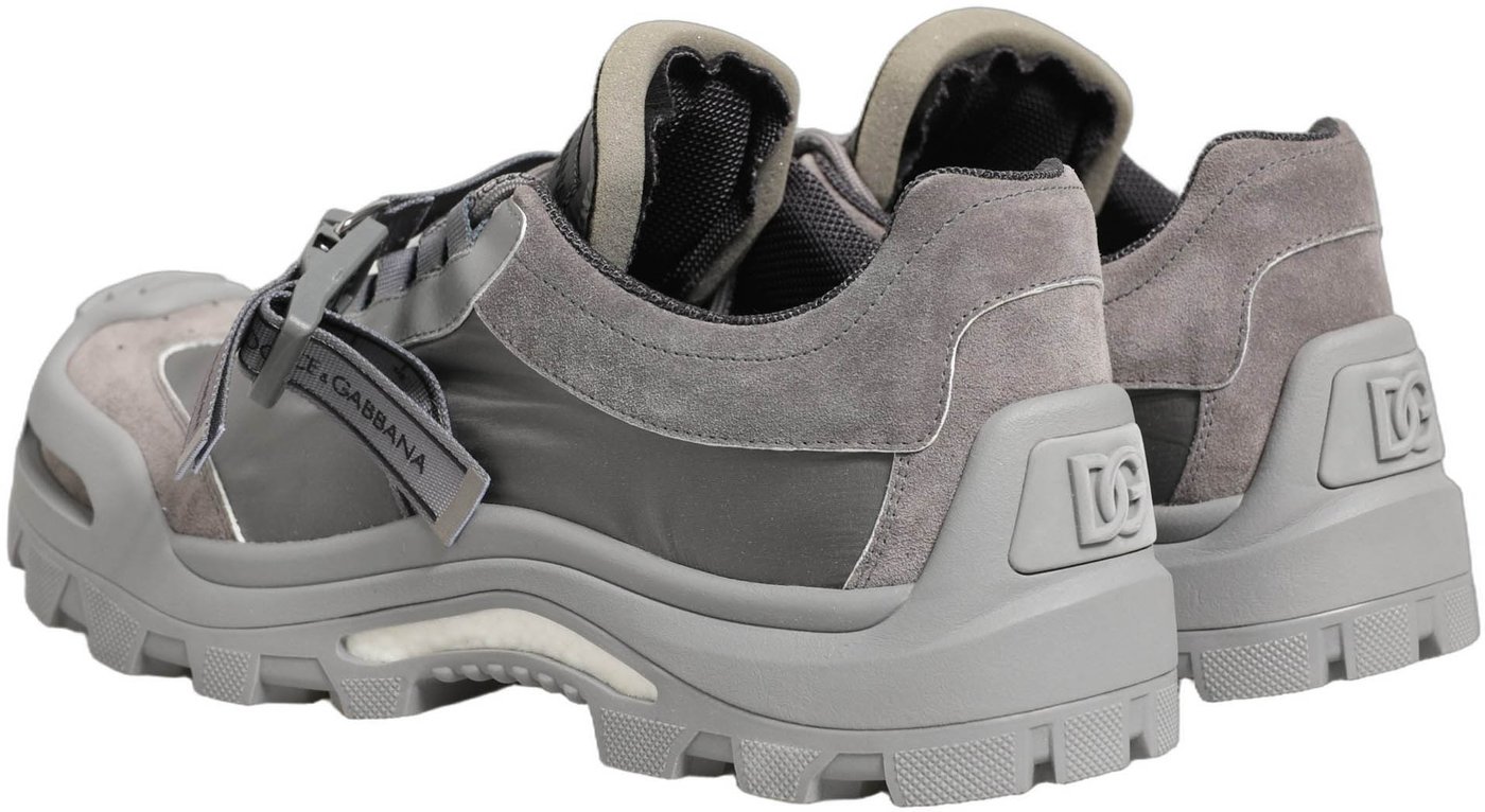 Dolce & Gabbana Gray Airmaster Panelled Low Top Men Sneakers Shoes