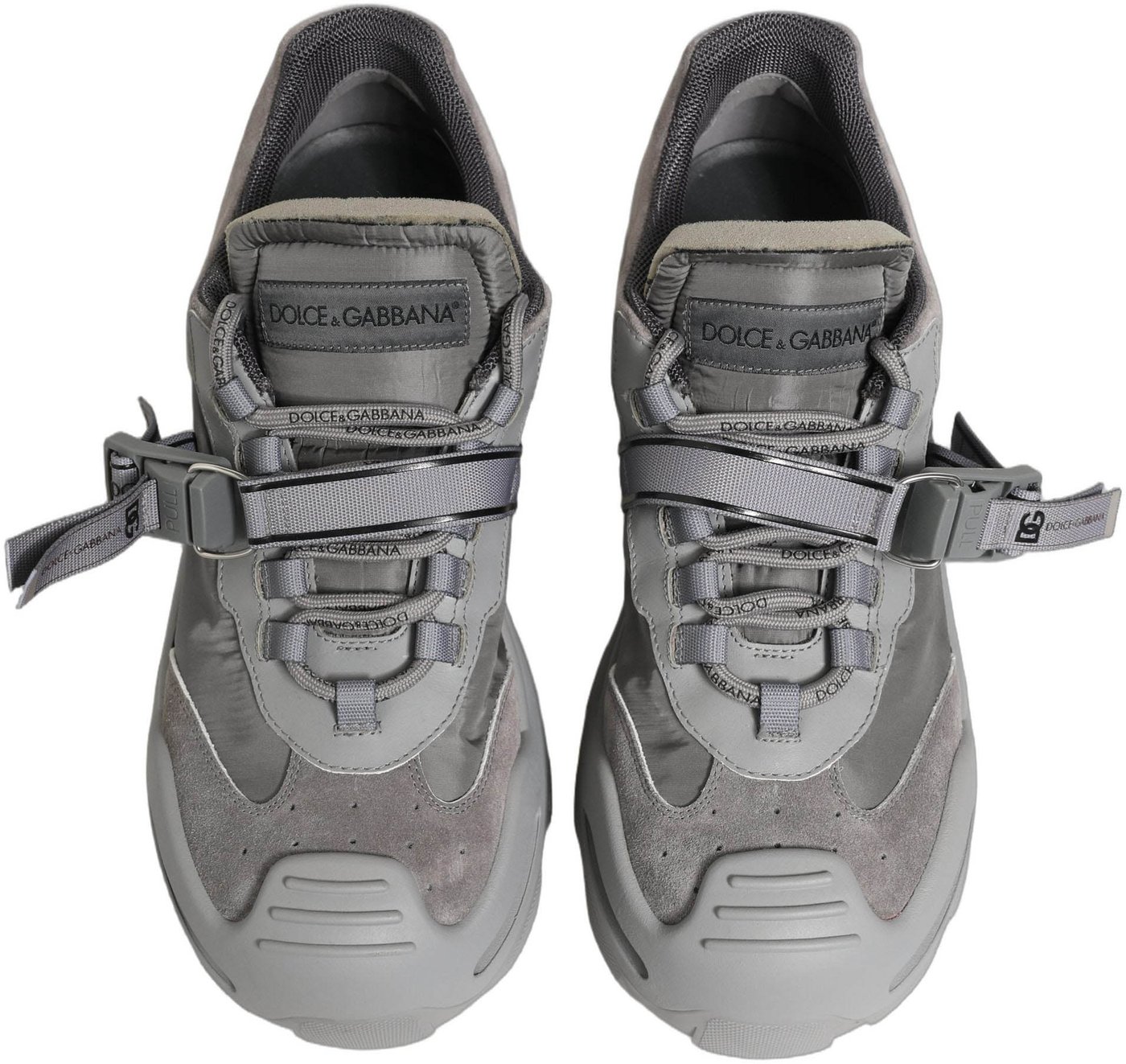 Dolce & Gabbana Gray Airmaster Panelled Low Top Men Sneakers Shoes