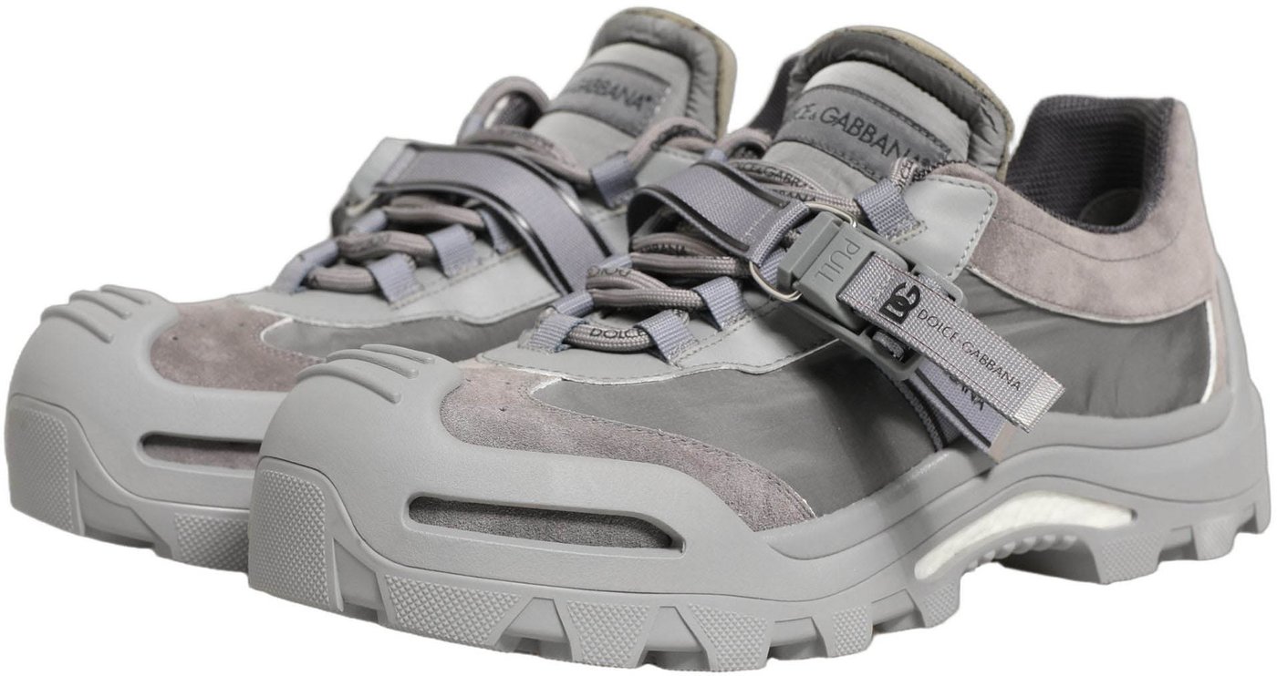 Dolce & Gabbana Gray Airmaster Panelled Low Top Men Sneakers Shoes