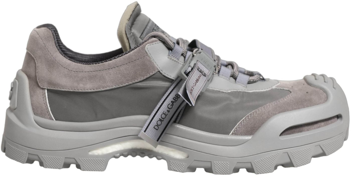 Dolce & Gabbana Gray Airmaster Panelled Low Top Men Sneakers Shoes