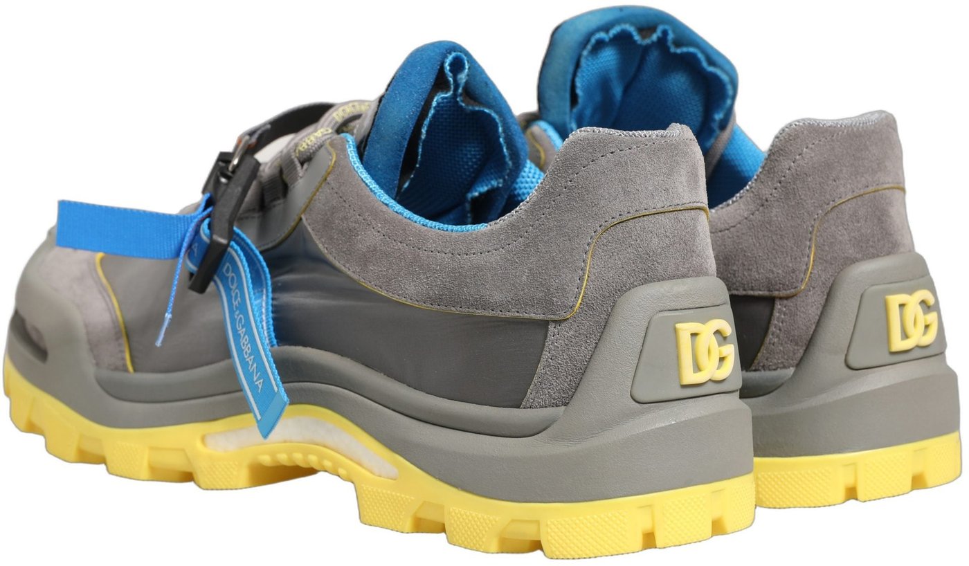 Dolce & Gabbana Gray Airmaster Panelled Low Top Men Sneakers Shoes