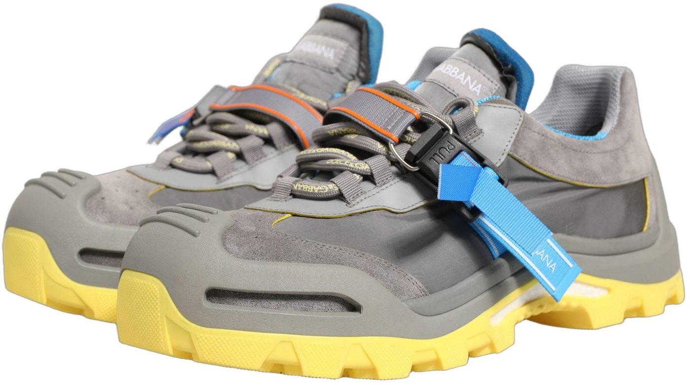 Dolce & Gabbana Gray Airmaster Panelled Low Top Men Sneakers Shoes