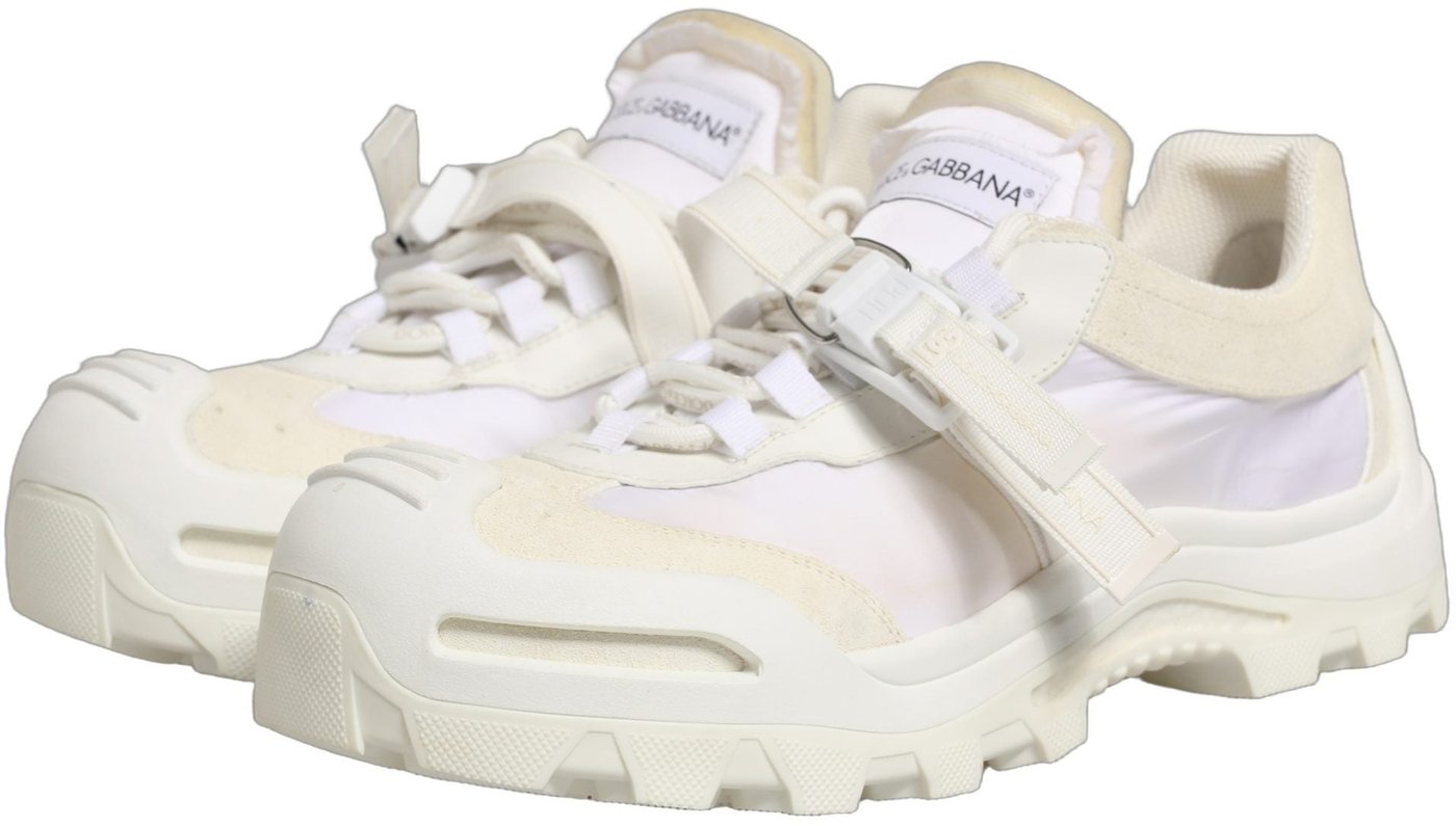 Dolce & Gabbana White Airmaster Panelled Low Top Men Sneakers Shoes
