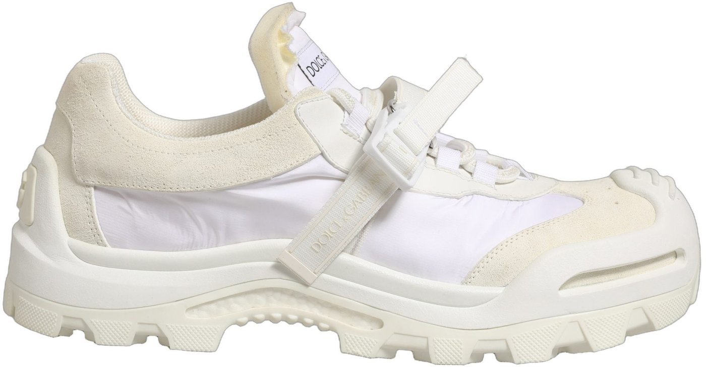 Dolce & Gabbana White Airmaster Panelled Low Top Men Sneakers Shoes