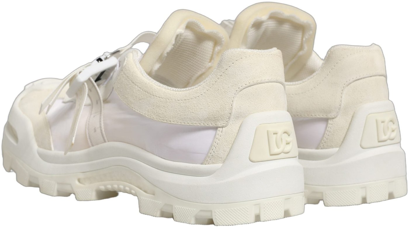 Dolce & Gabbana White Airmaster Panelled Low Top Men Sneakers Shoes