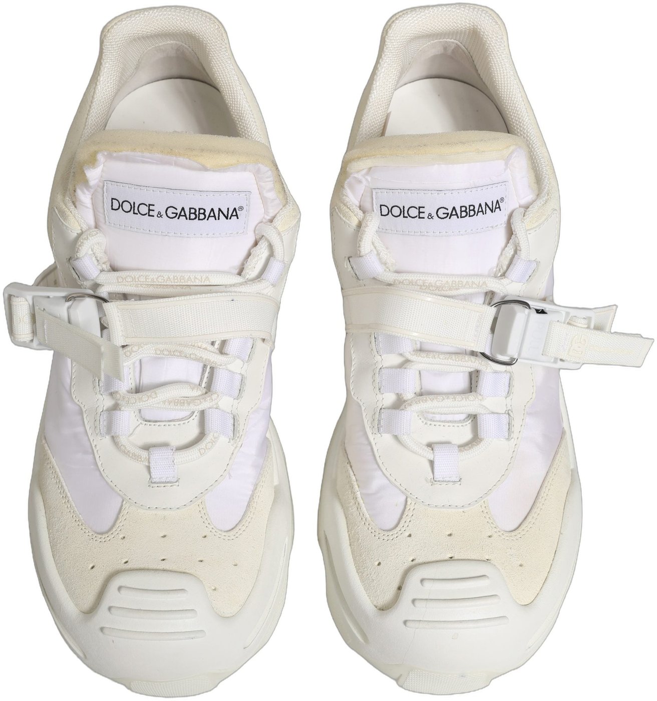 Dolce & Gabbana White Airmaster Panelled Low Top Men Sneakers Shoes
