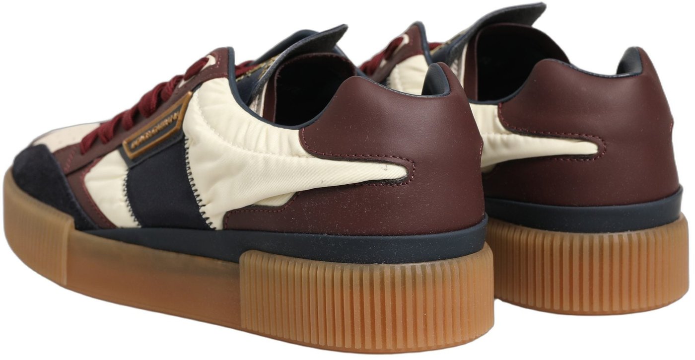 Dolce & Gabbana Multicolor Leather MIAMI Low Top Men Sneakers Shoes