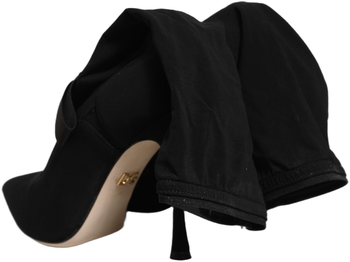 Dolce & Gabbana Black Stiletto Heels Mid Calf Boots Shoes