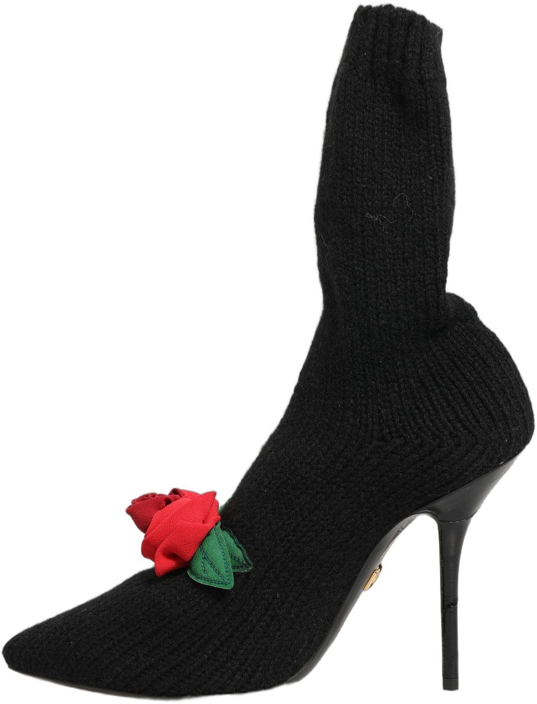 Dolce & Gabbana Black Stiletto Heels Mid Calf Boots Shoes