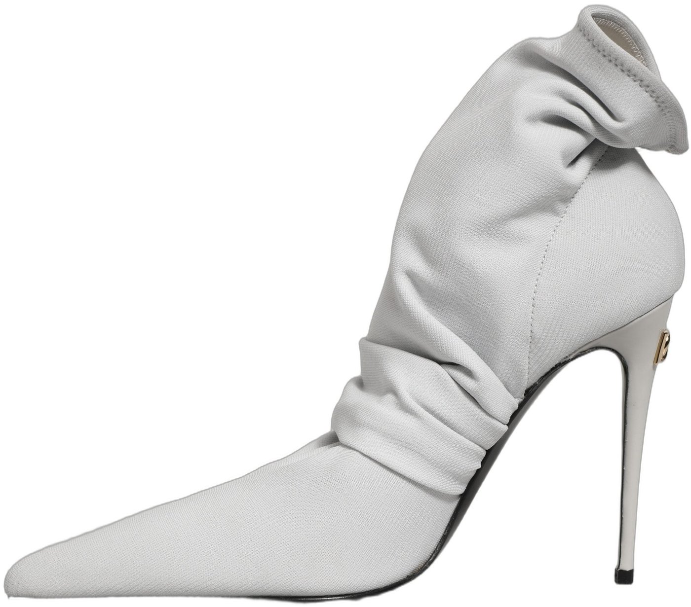 Dolce & Gabbana Gray Stretch Socks Heels Ankle Boots Shoes