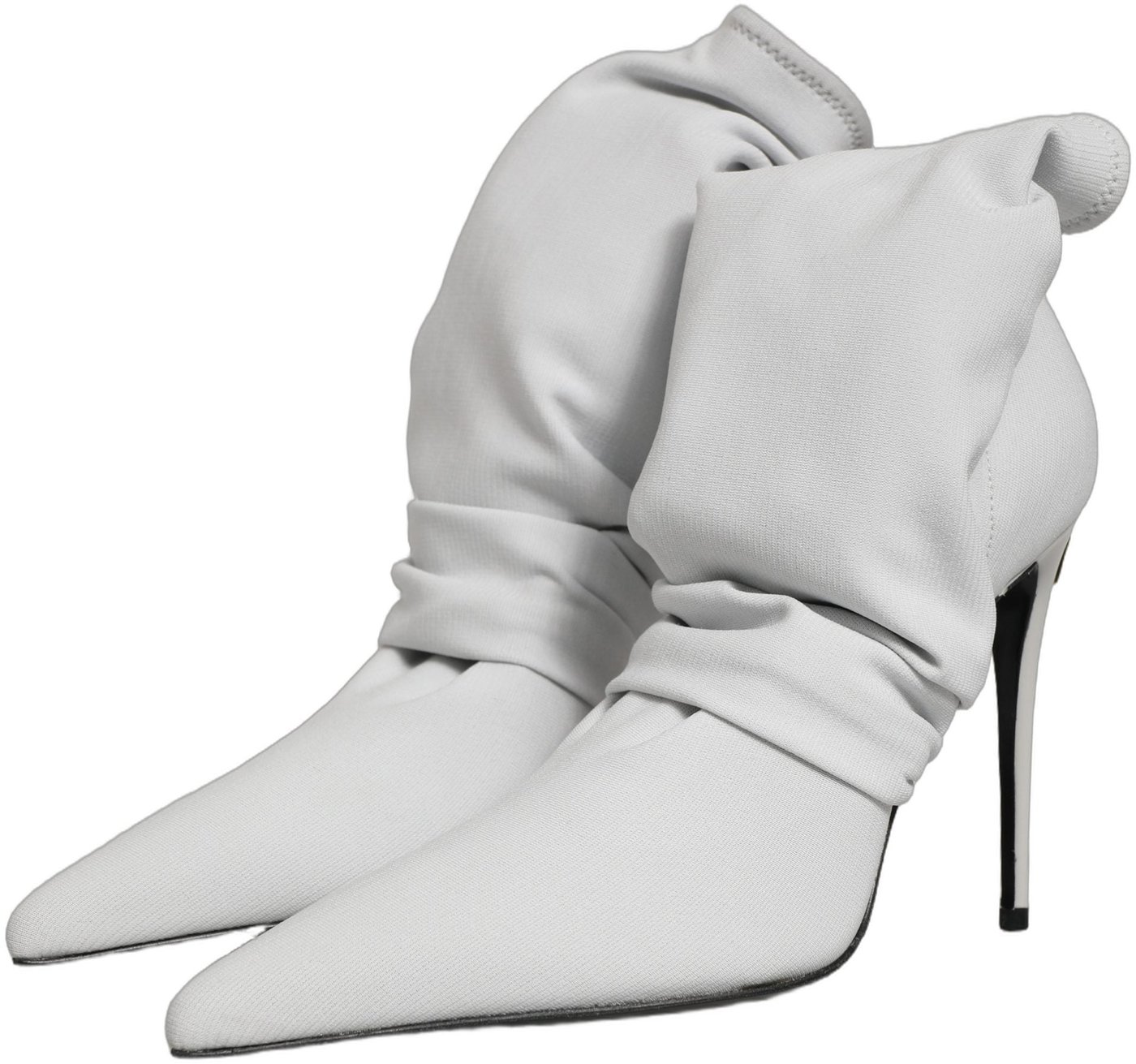 Dolce & Gabbana Gray Stretch Socks Heels Ankle Boots Shoes