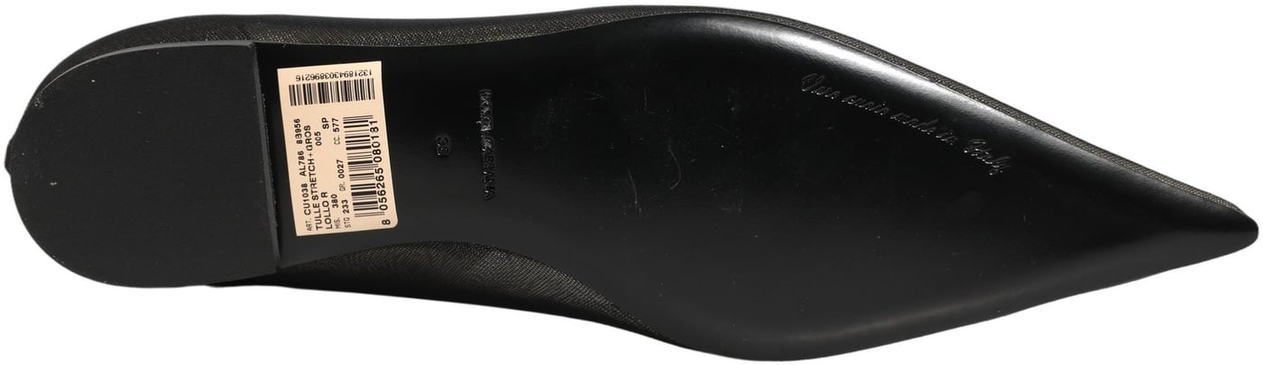 Dolce & Gabbana Black Over The Knee Tulle Flats Boots Shoes