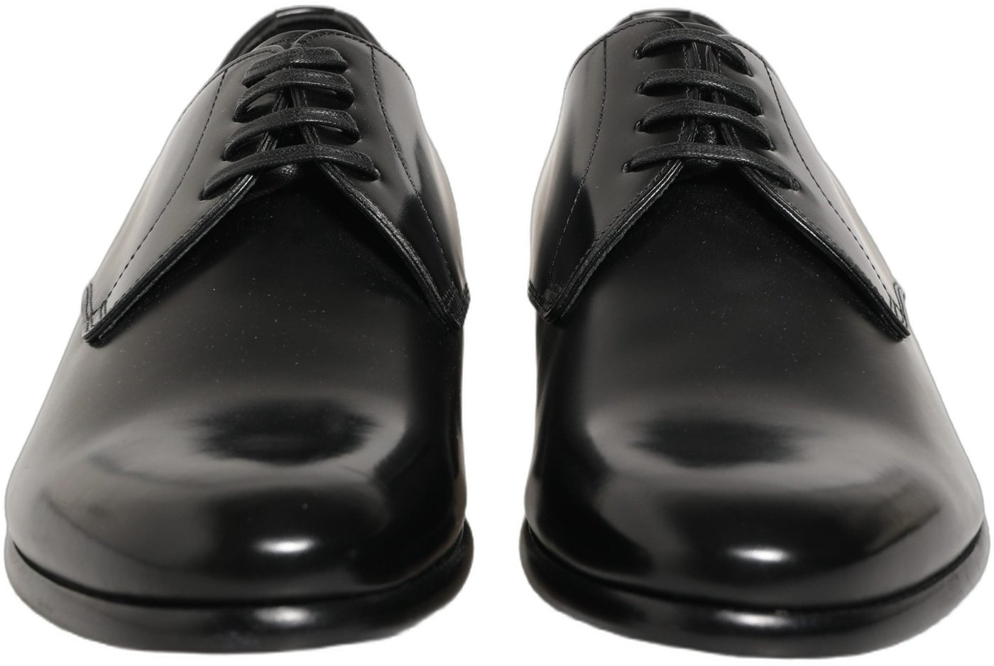 Dolce & Gabbana Black Leather Lace Up Derby Dress Shoes