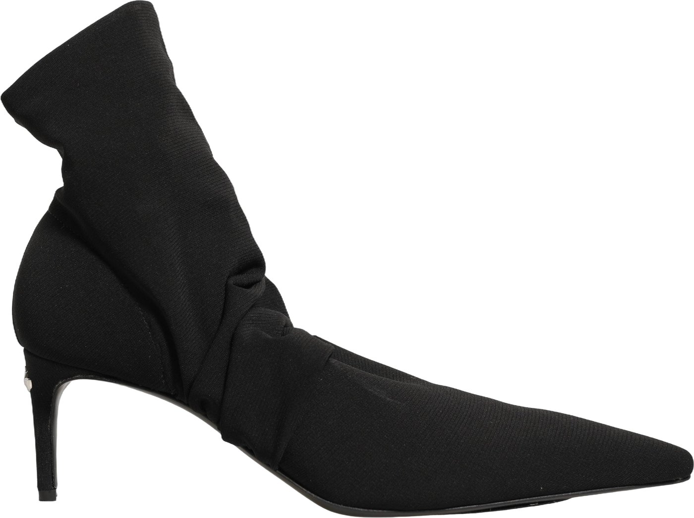 Dolce & Gabbana Black Stretch Socks Heels Ankle Boots Shoes