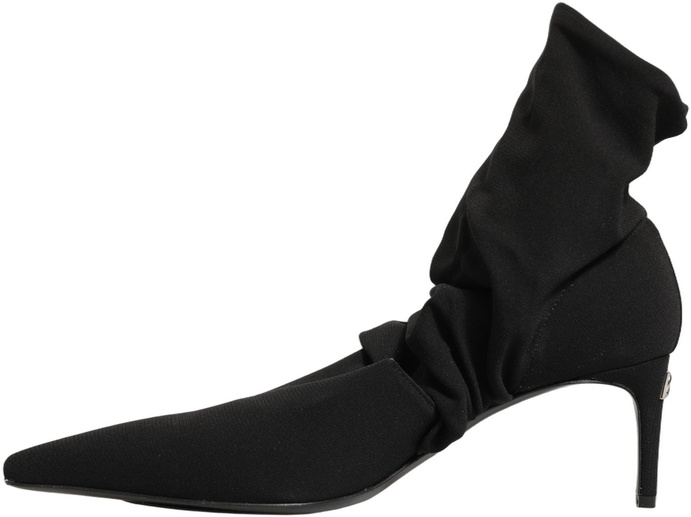 Dolce & Gabbana Black Stretch Socks Heels Ankle Boots Shoes