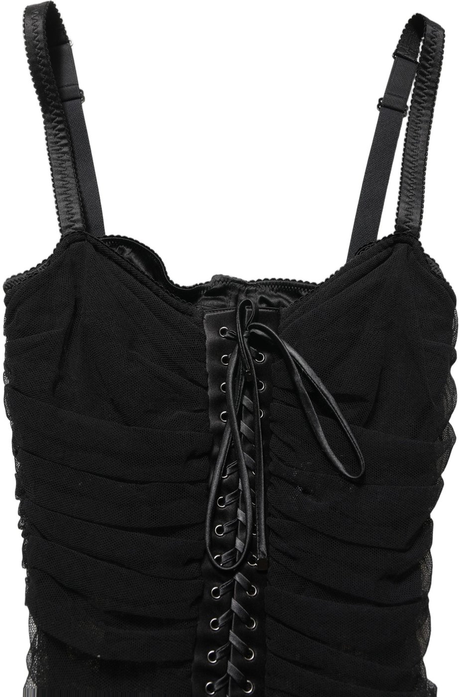 Dolce & Gabbana Black Bodycon Fitted Corset Style Mini Dress