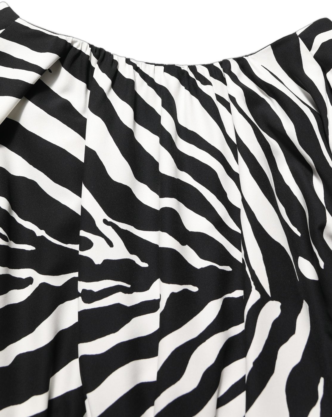 Dolce & Gabbana Black White Zebra Ruched Silk Mini Dress
