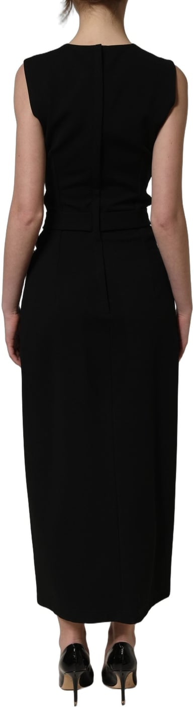 Dolce & Gabbana Black Cut Out Detail Sleeveless Maxi Dress