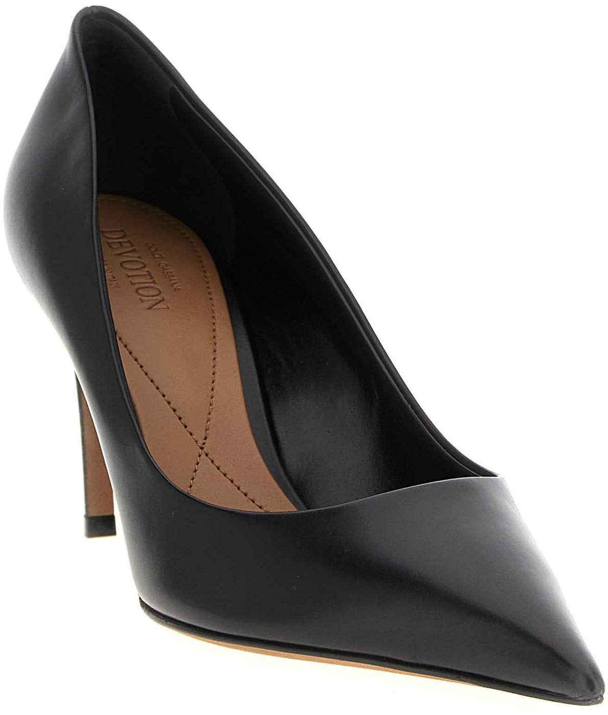 Dolce & Gabbana Black Calfskin High Heel Pumps