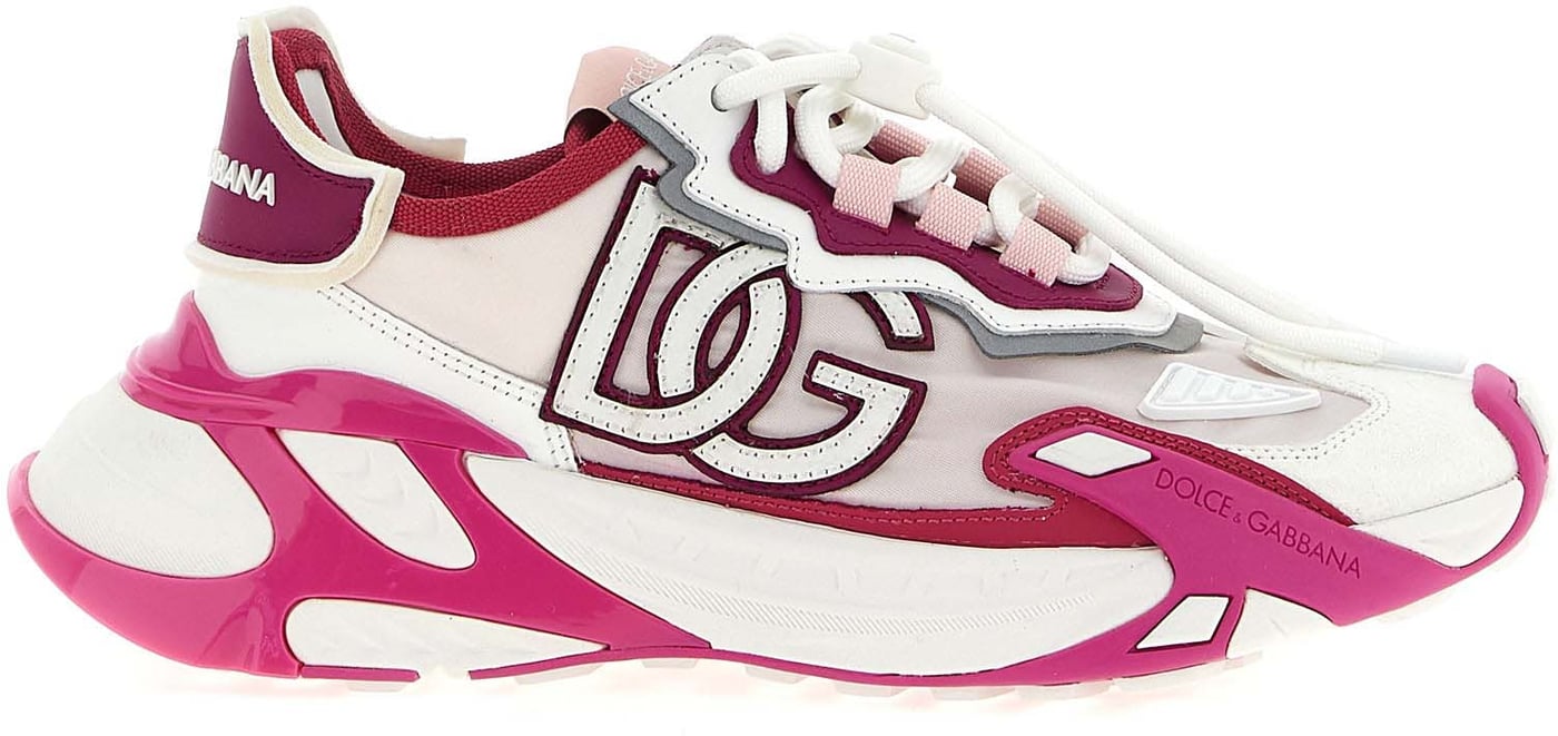 Dolce & Gabbana Fuchsia Viscose Athletic Sneakers