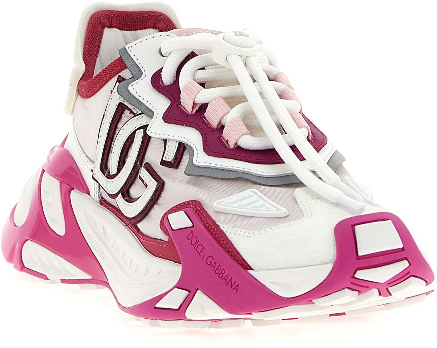 Dolce & Gabbana Fuchsia Viscose Athletic Sneakers