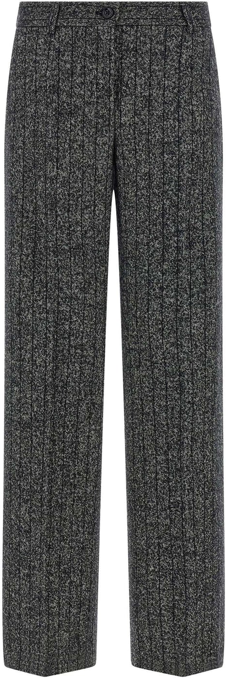 Dolce & Gabbana Bicolor Virgin Wool Casual Pants