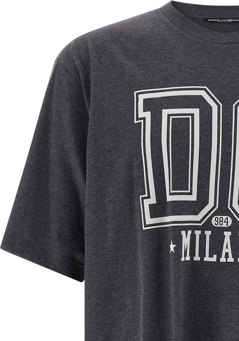 Dolce & Gabbana Gray Cotton T-Shirt