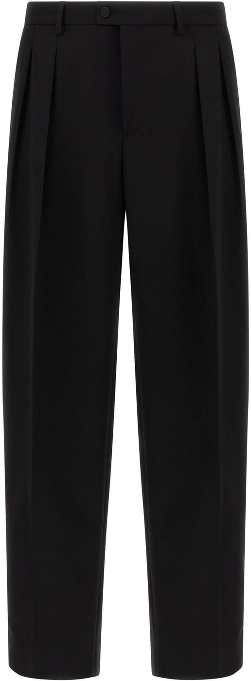 Dolce & Gabbana Black Virgin Wool Dress Pants