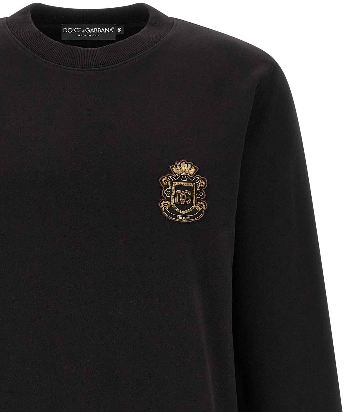Dolce & Gabbana Black Cotton Sweatshirt