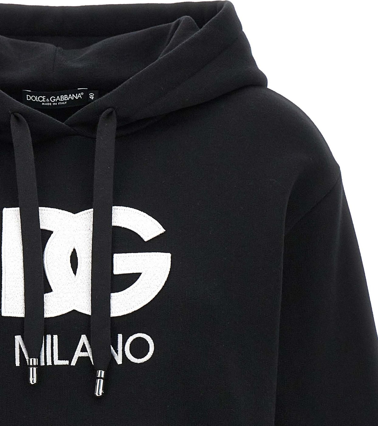 Dolce & Gabbana Black Cotton Hoodie