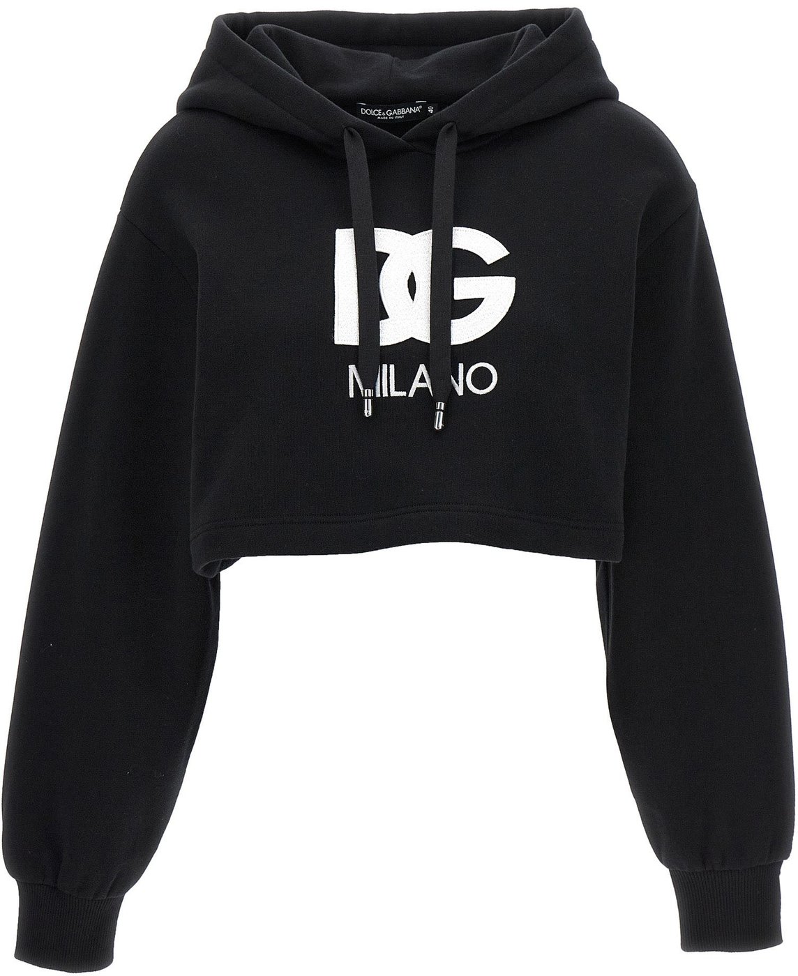Dolce & Gabbana Black Cotton Hoodie