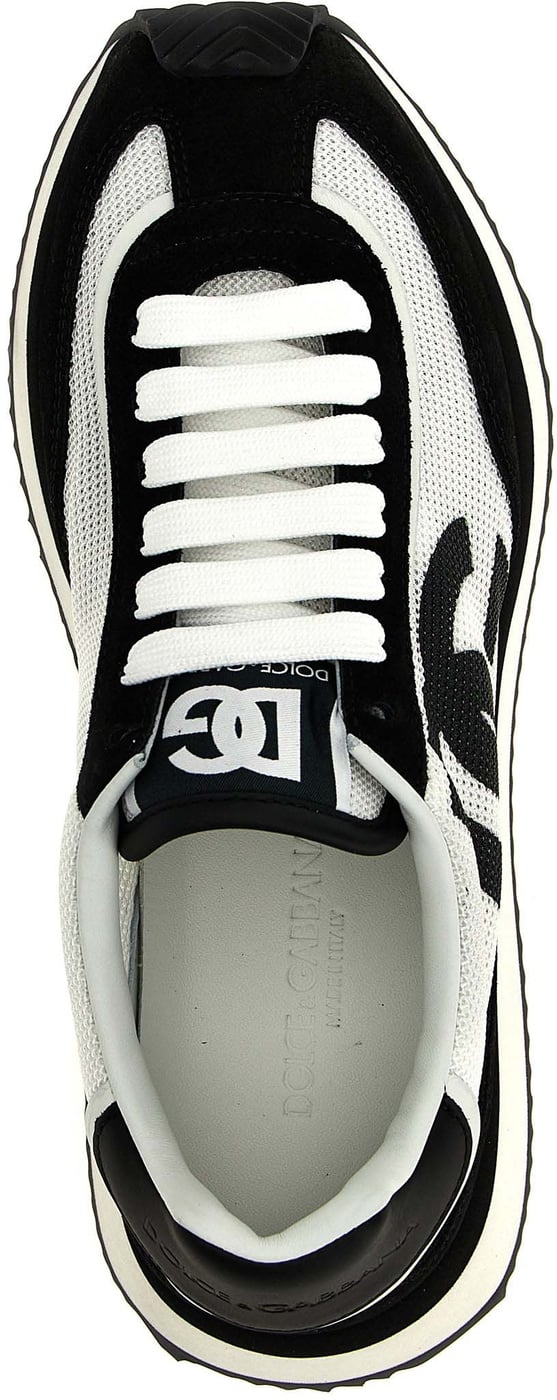 Dolce & Gabbana Bicolor Calfskin Athletic Sneakers