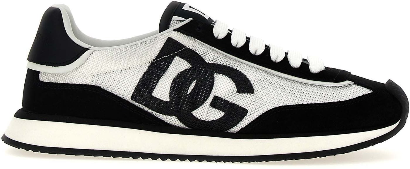 Dolce & Gabbana Bicolor Calfskin Athletic Sneakers