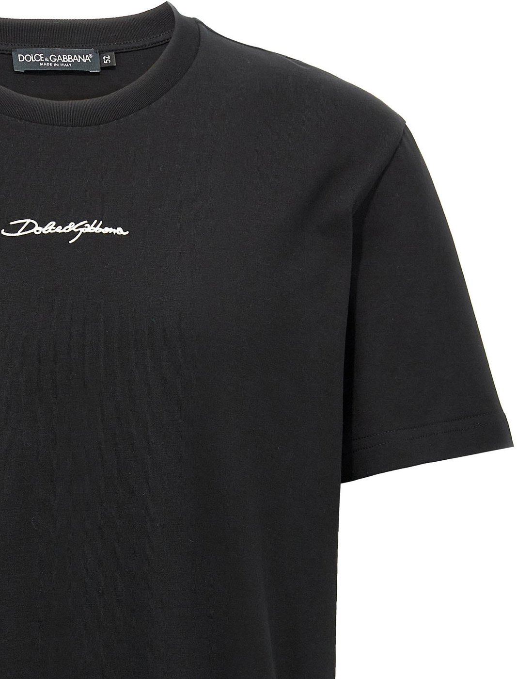 Dolce & Gabbana Black Cotton T-Shirt