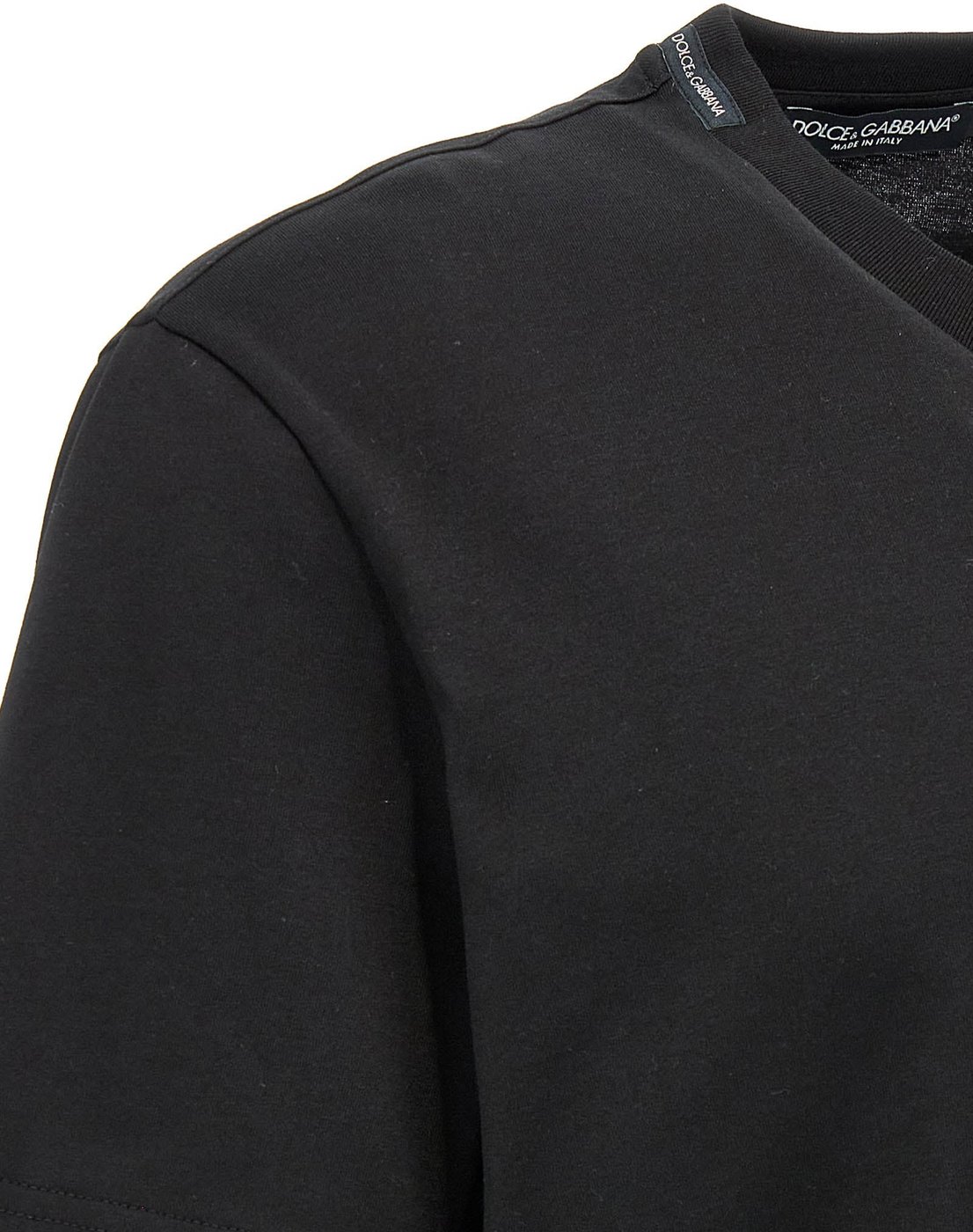 Dolce & Gabbana Black Cotton T-Shirt