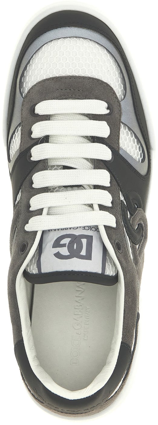 Dolce & Gabbana Gray Calfskin Athletic Sneakers