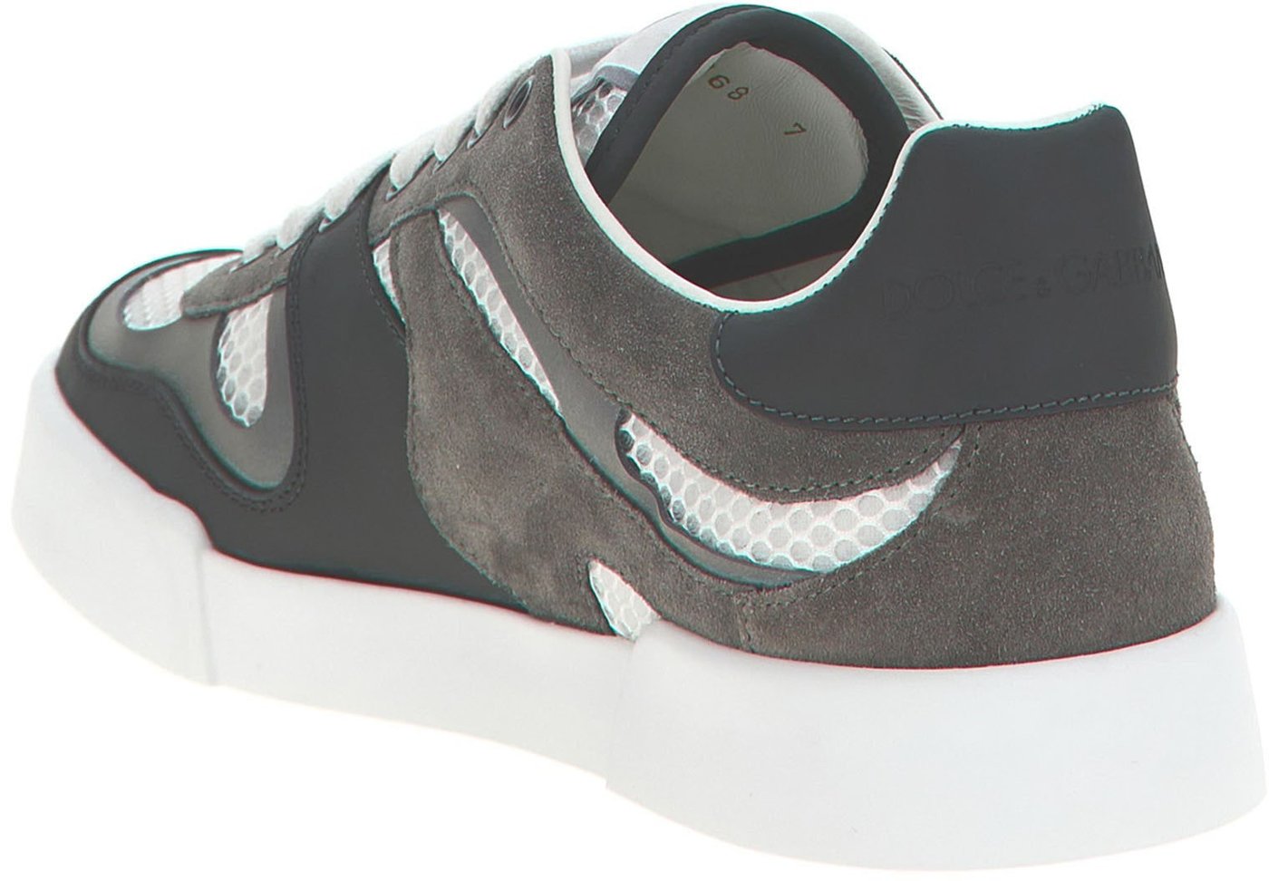 Dolce & Gabbana Gray Calfskin Athletic Sneakers