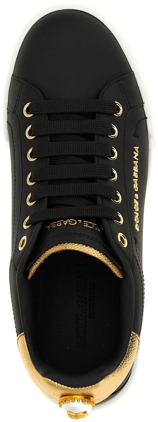 Dolce & Gabbana Black Calfskin Sneakers